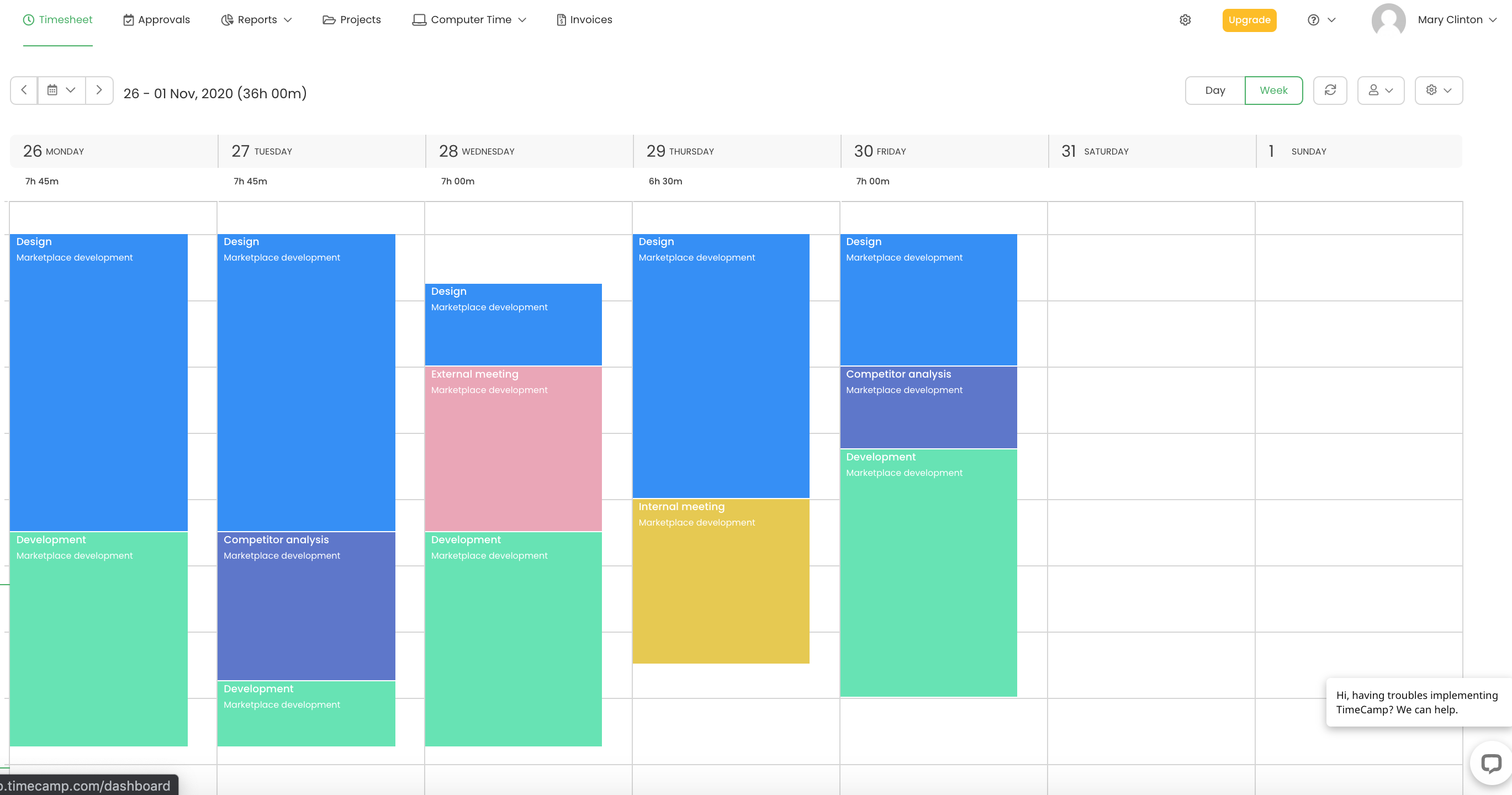 timecamp timesheet