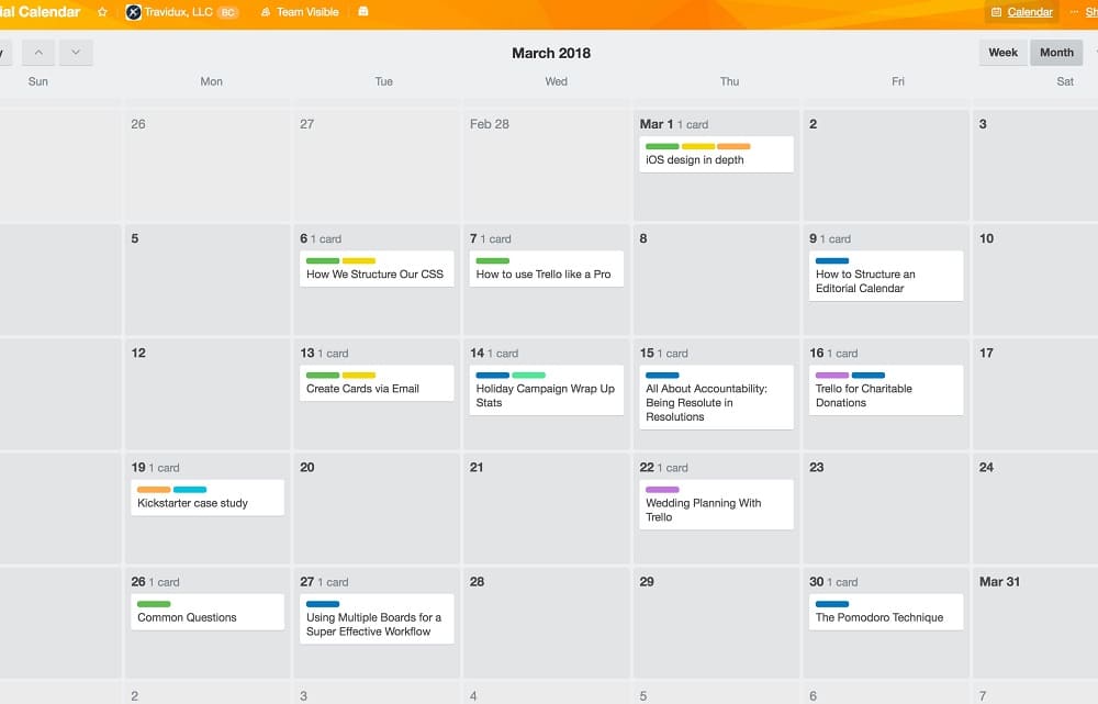 Calendar Trello power-up